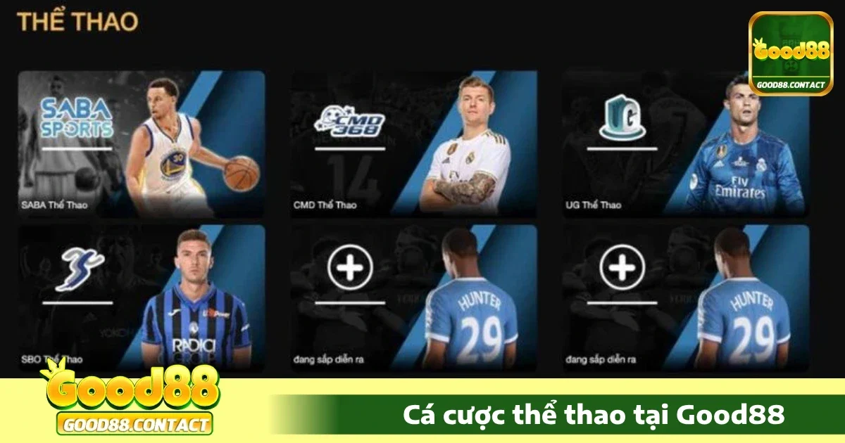 Thể Thao Good88 - Sảnh Cược Thể Thao Đa Dạng Và Chuyên Nghiệp 2 Các môn thể thao Good88 nổi bật